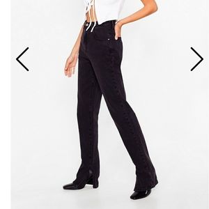 BNWT | Split Seam Straight Black Jeans 26 (US 4)